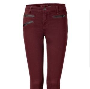 J BRAND Womens 25 Zoey Lava Triple Zip Skinny Jeans Pants
